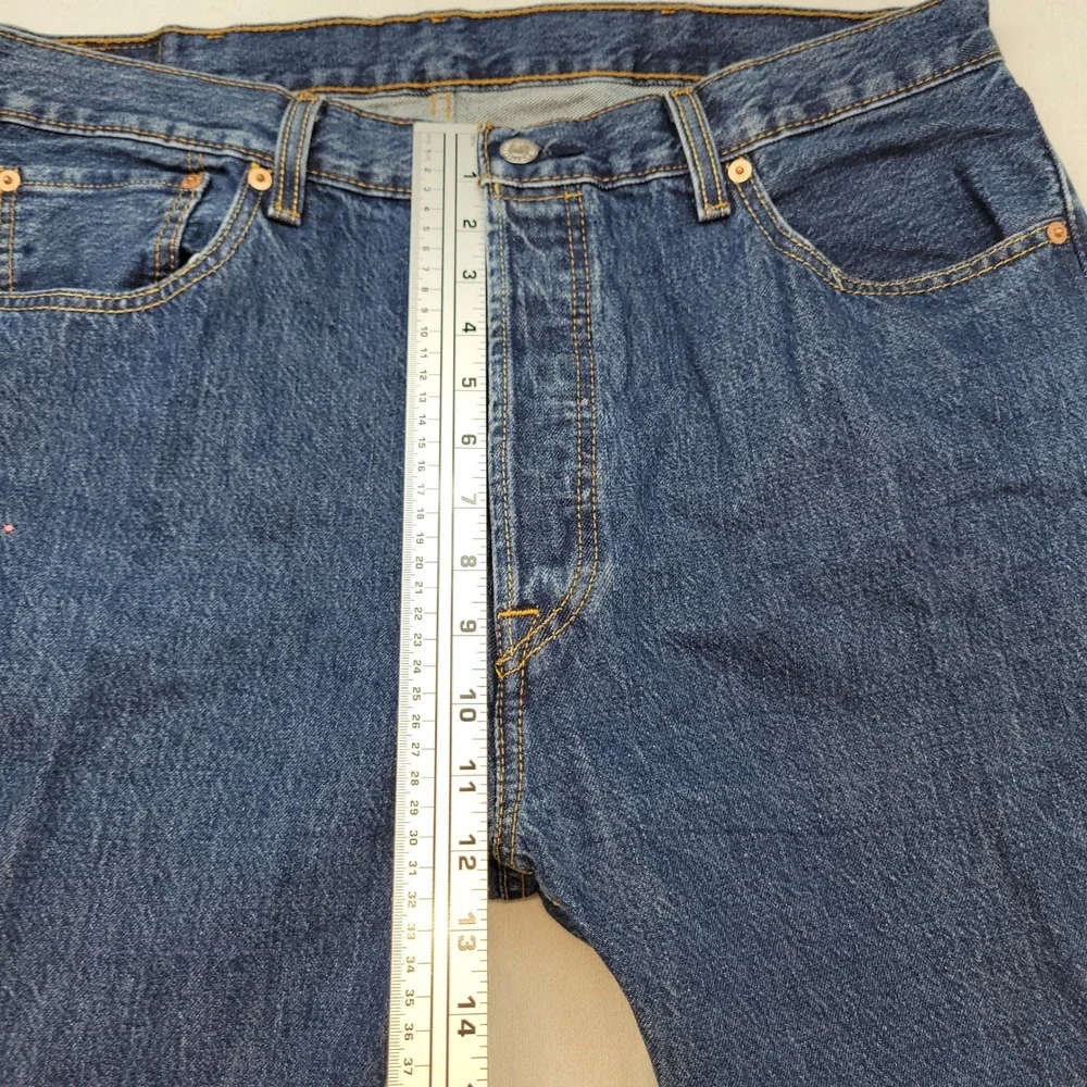 Levi's 501 Original Fit Jeans Mens 38x29 Blue Straight Leg Button Fly Denim